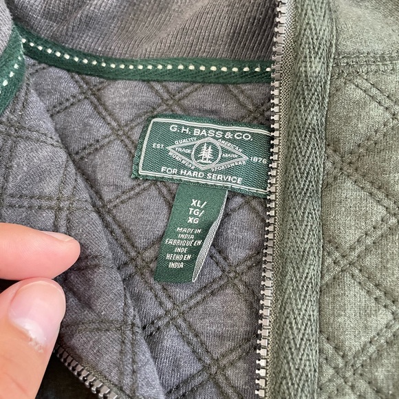 G.H. Bass & Co Green XL High Zip-up Sweater. - Picture 2 of 5